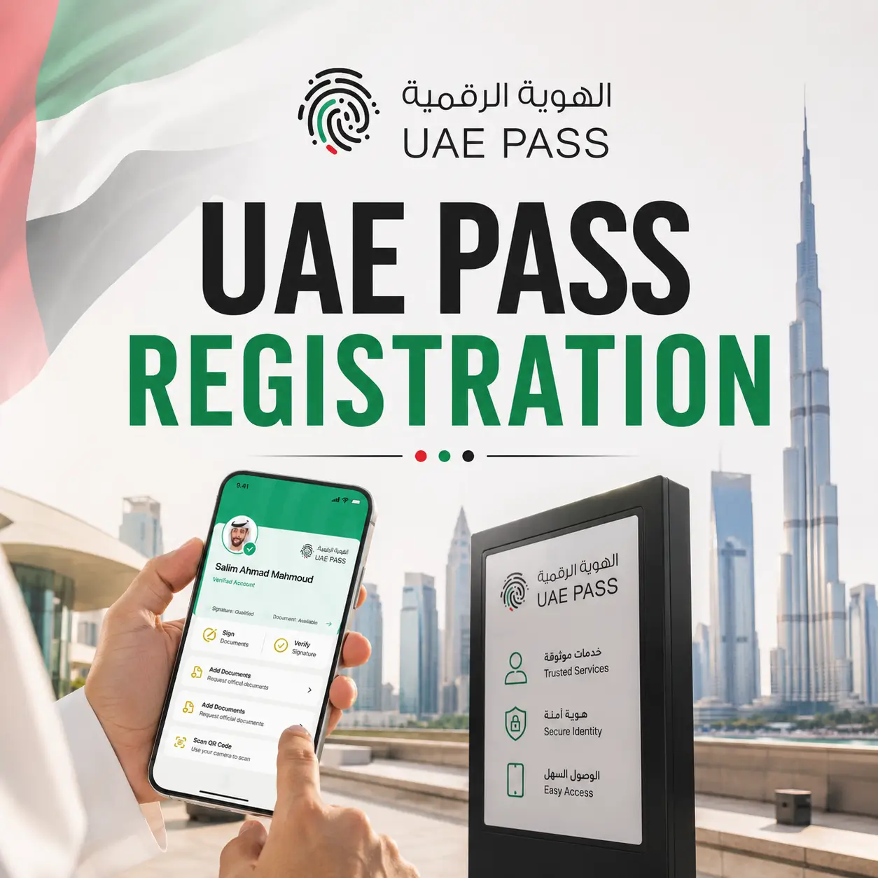 UAE Pass Registration - Middle Class Typing Center